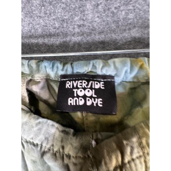 Free People Riverside Tool & Dye Pants Women XS Olive Green parachute exaggerate - Picture 3 of 8